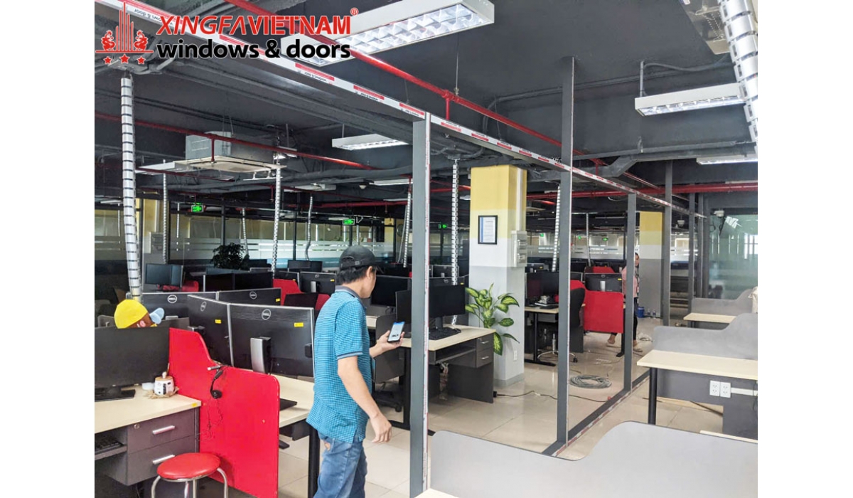 Bàn giao công trình lắp đặt vách ngăn văn phòng – Công ty SPS tại Công Viên Phần Mềm Quang Trung