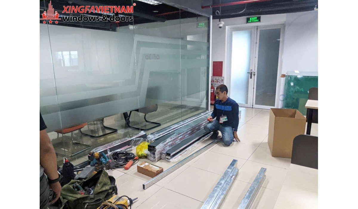 Bàn giao công trình lắp đặt vách ngăn văn phòng – Công ty SPS tại Công Viên Phần Mềm Quang Trung