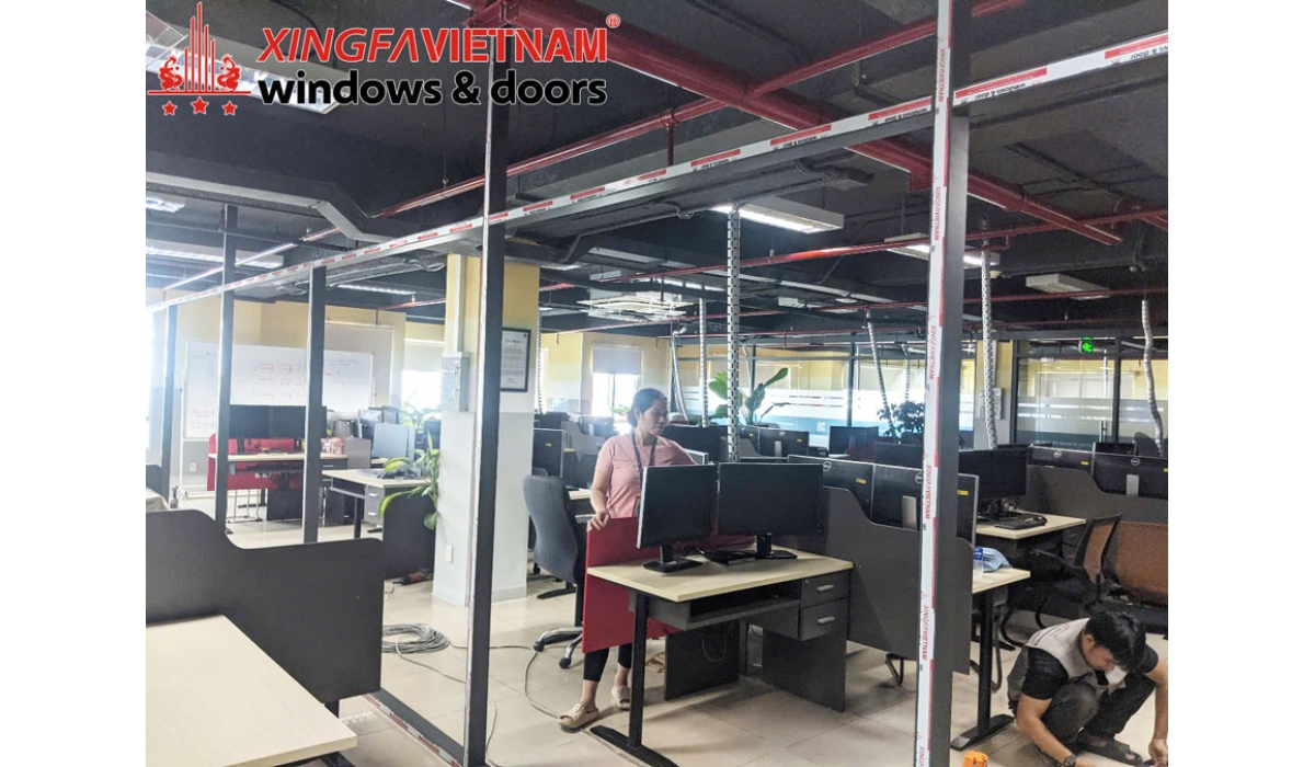 Bàn giao công trình lắp đặt vách ngăn văn phòng – Công ty SPS tại Công Viên Phần Mềm Quang Trung