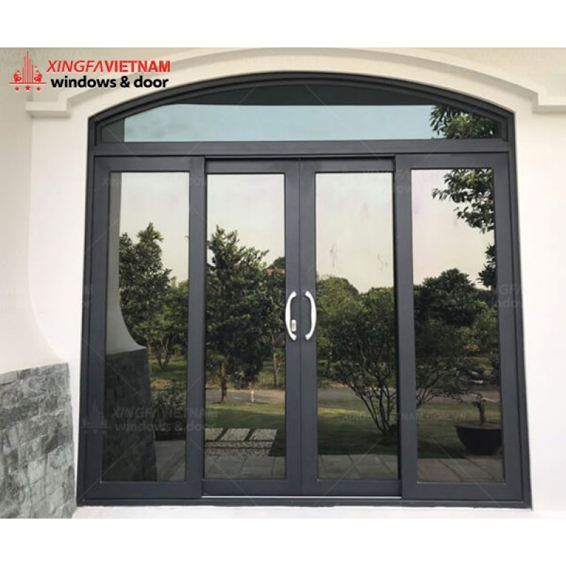 Cửa đi mở trượt 4 cánh nhôm Xingfa Quảng Đông chính hãng