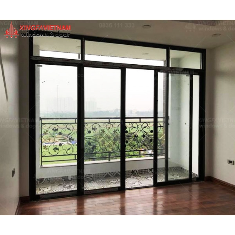 Cửa đi mở trượt 4 cánh nhôm Xingfa Quảng Đông chính hãng